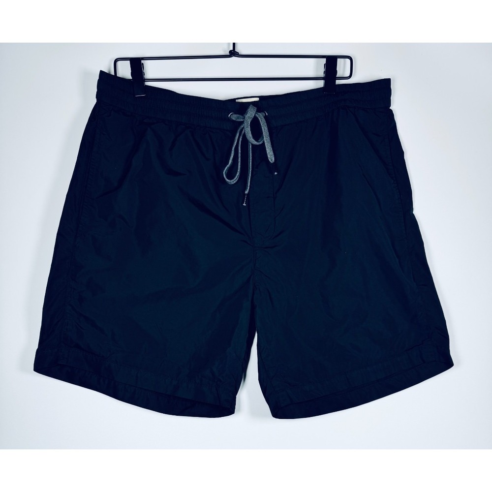 Baldwin Kansas City Swim Trunk Men XL Black Nylon Elastic Waist Drawstring Short